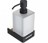 Дозатор для жидкого мыла настенный Boheme Q Gold & Black 10957-G-B